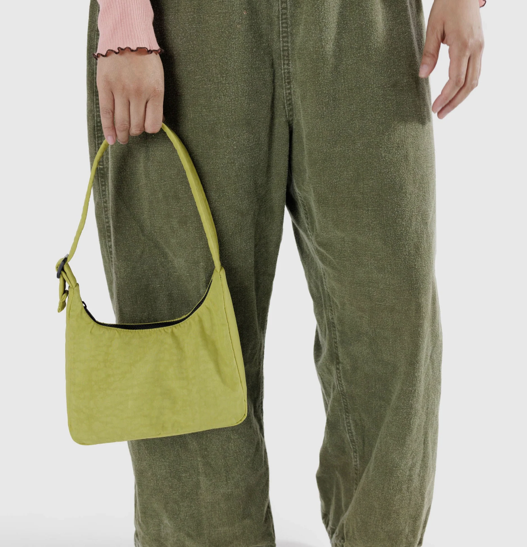 Mini Nylon Shoulder Bag - Lemongrass