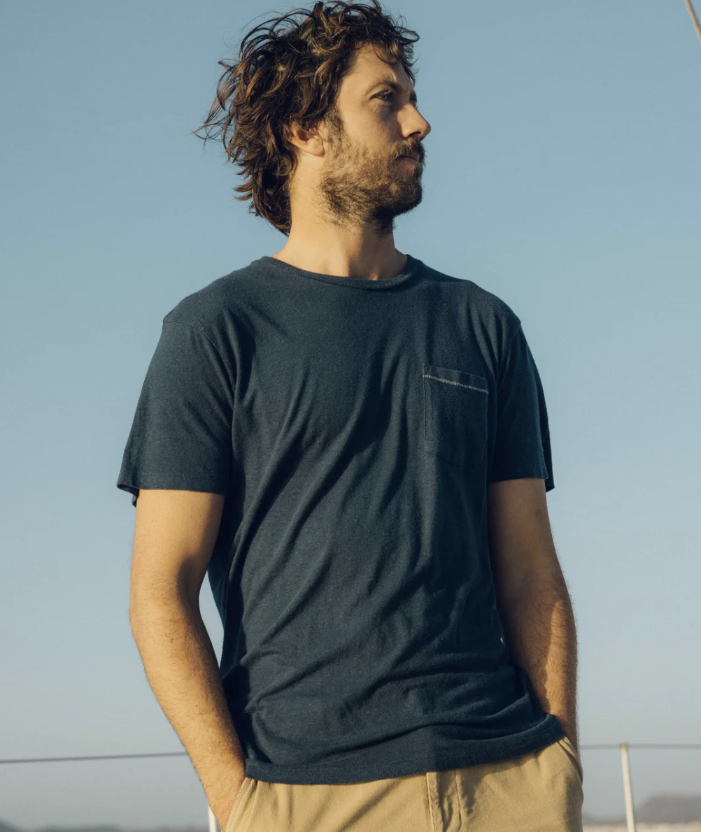 Hemp Pocket Tee - Indigo