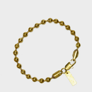 5mm Ball Chain Bracelet - Brass