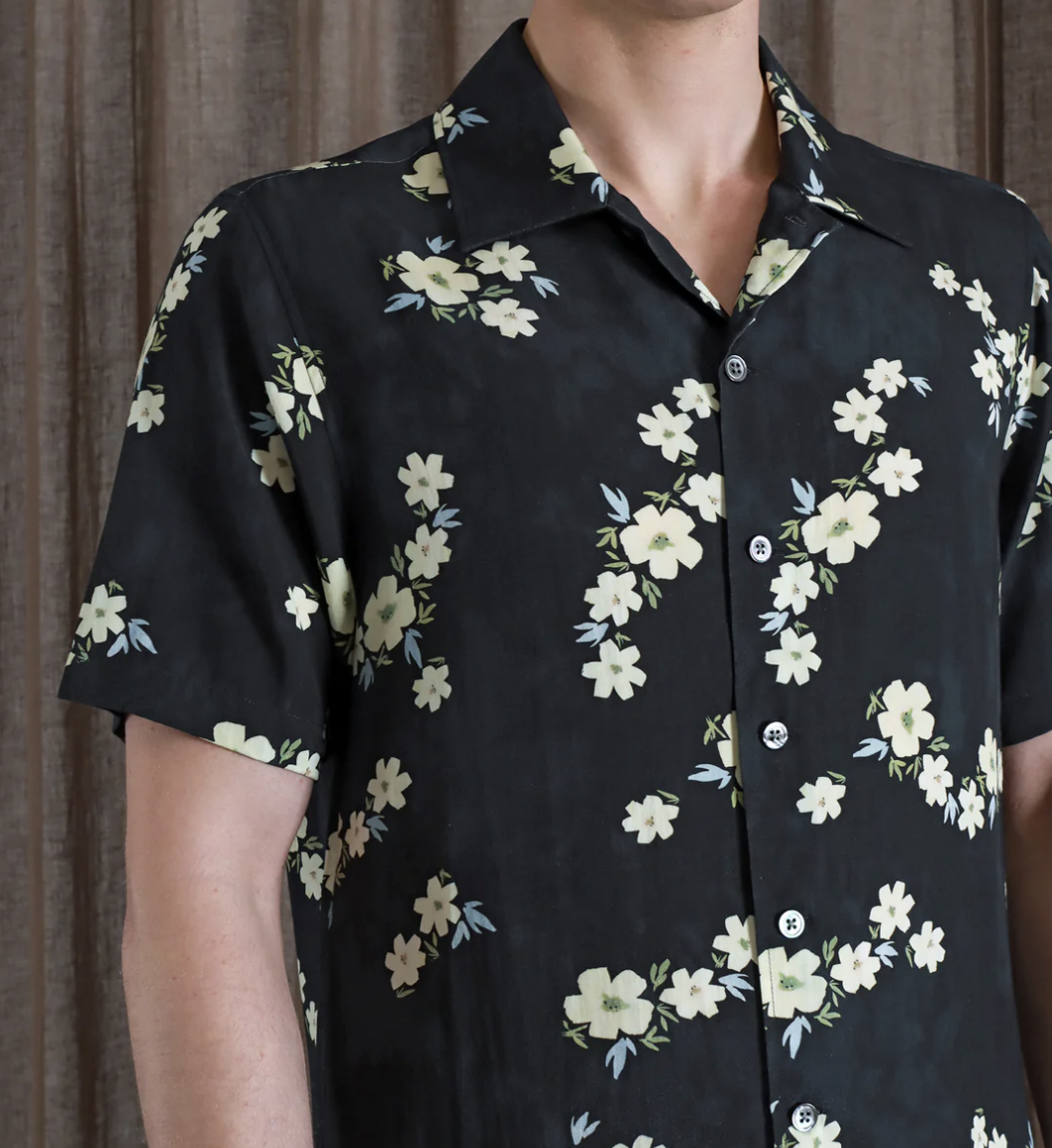 Busey Shirt - Dark Navy Floral Print