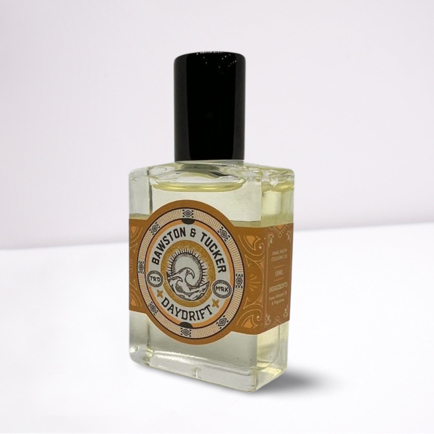 Bottle of Bawston & Tucker Daydrift cologne on a white background