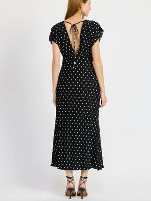 Emma Maxi Dress - Black/White