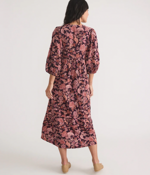 Lola Midi Dress - Warm Floral