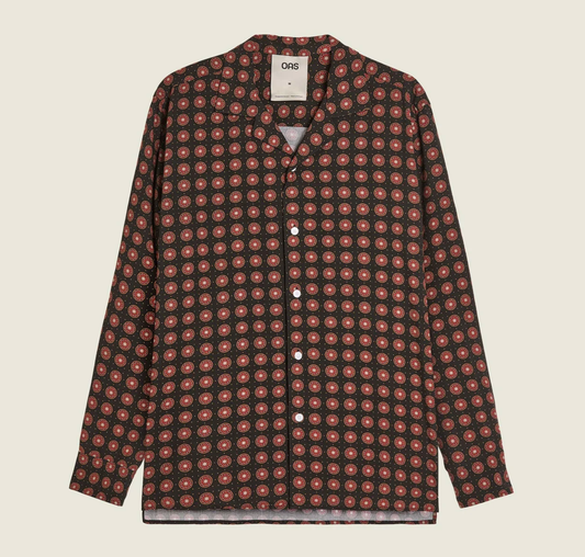 Coffee Lumo Viscose Shirt - Brown