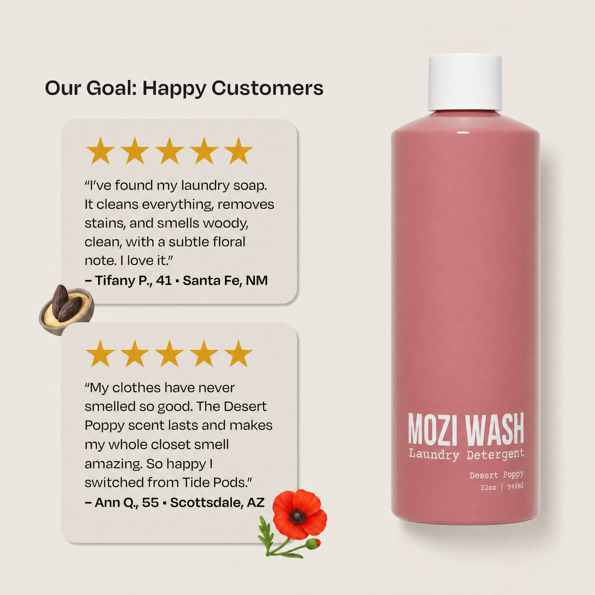 Desert Poppy Laundry Detergent-Mozi Wash