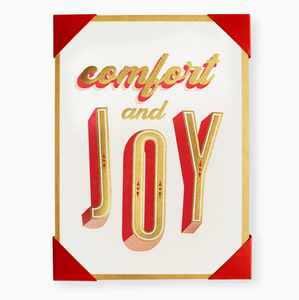 Comfort and Joy Christmas Greeting Card (5-Pack)