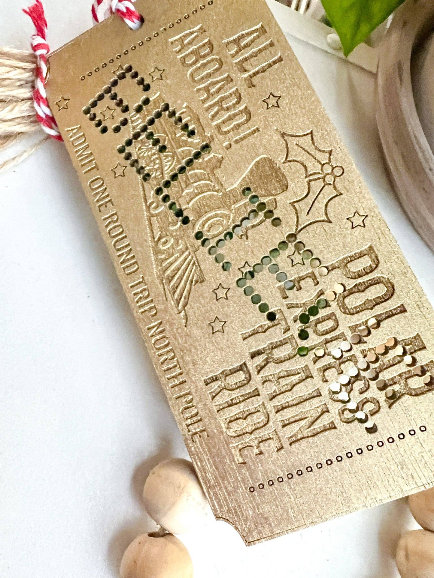 Christmas Train Ticket Christmas Ornament Polar Express