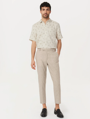 Colin Tapered Linen Pant - Hazel