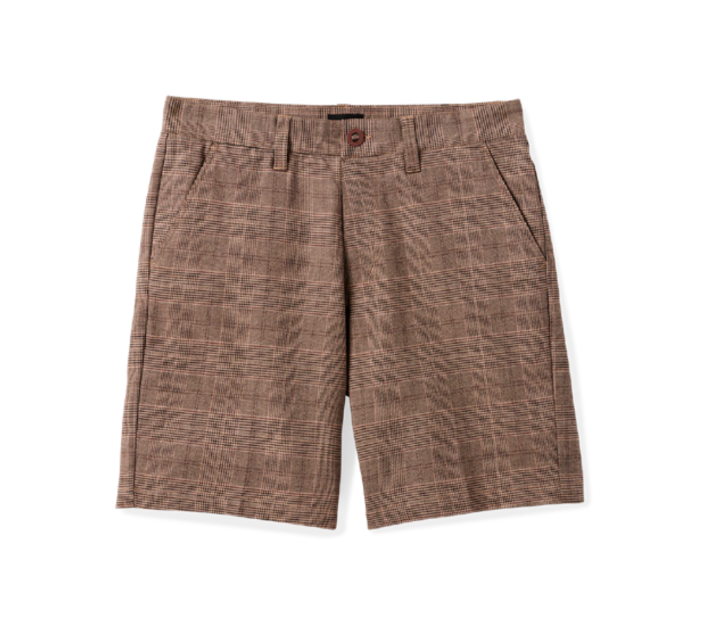 Choice Chino Short - Brown/Cream Houndstooth