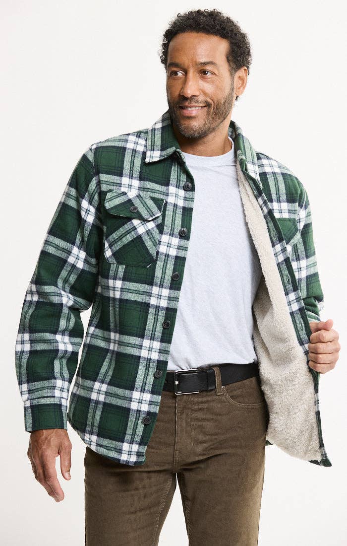 Sherpa Lined Flannel Shirt Jacket - JACHS NY