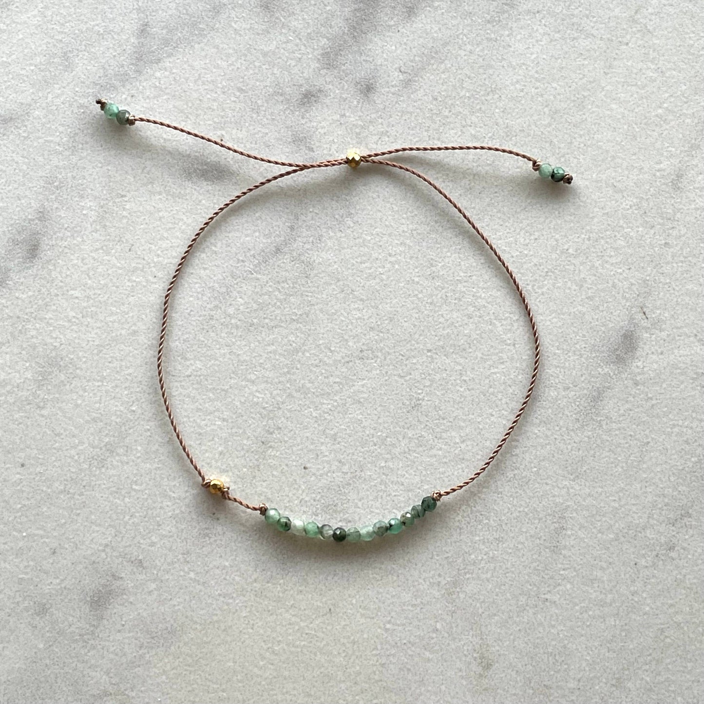 Grateful, Thankful, Blessed Green Bracelet