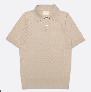 Jacobs Polo - Sand Perforated Lace