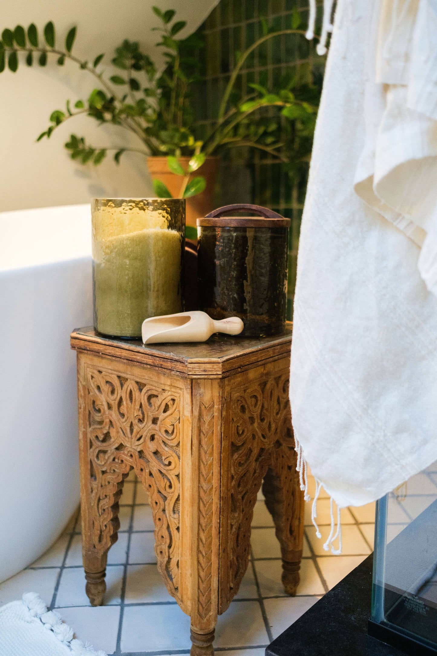 Elevate Your Space Handblown Hammered Glass Canisters