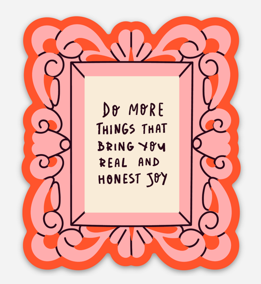 Decorative frame with motivational quote on a white background