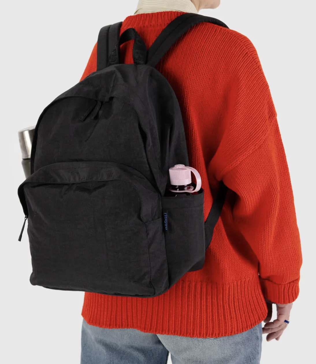 Large Nylon Backpack - Black