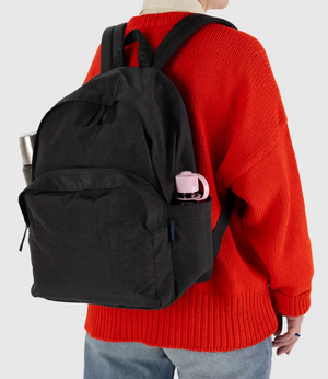 Large Nylon Backpack - Black