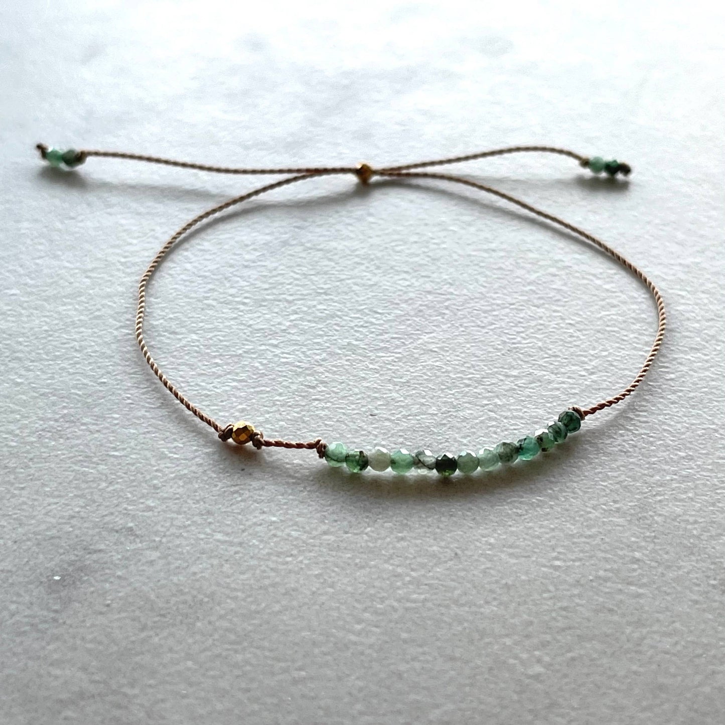 Grateful, Thankful, Blessed Green Bracelet