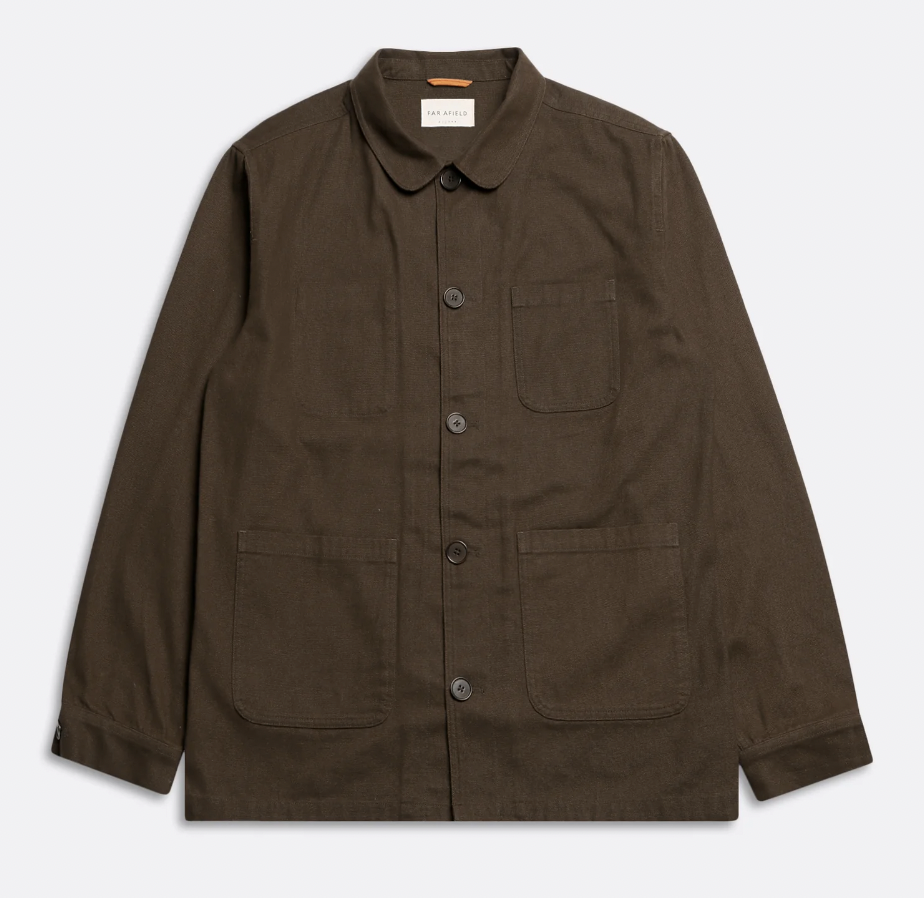 Panama Twill Station Jacket - Slate Brown