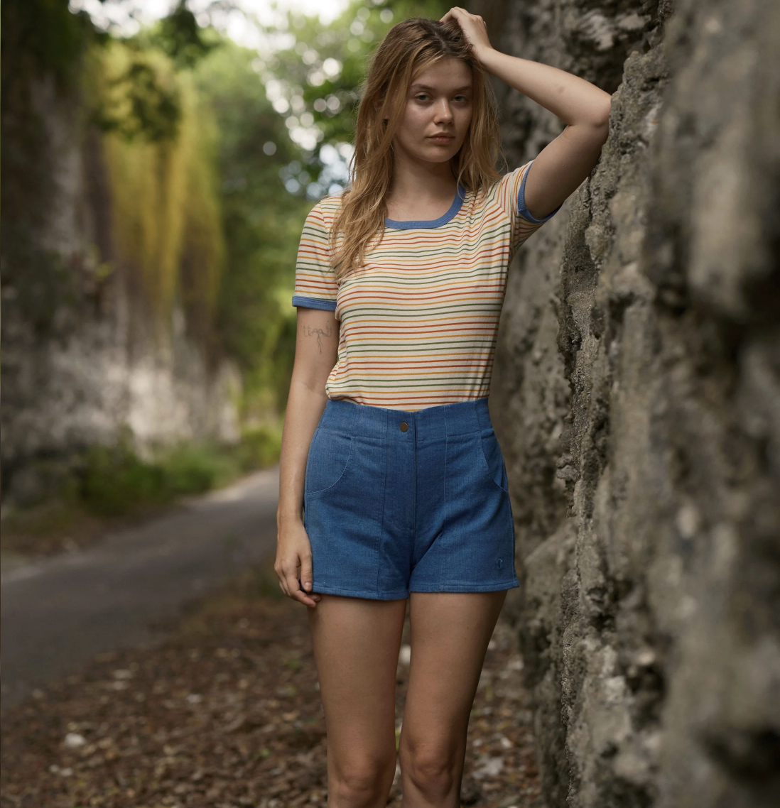 Ringer Tee - Red/Gold/Green