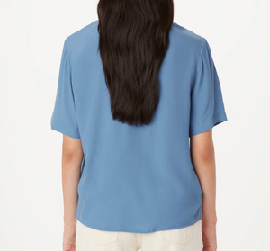 Camp Collar Blouse - Coronet Blue