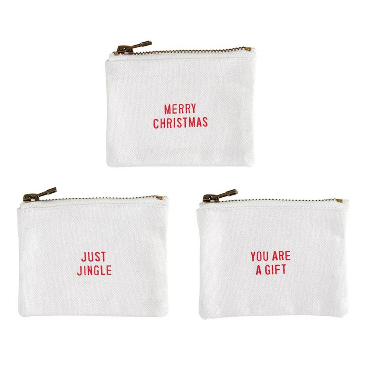 Merry Christmas Gift Card Pouches - - Set of 3