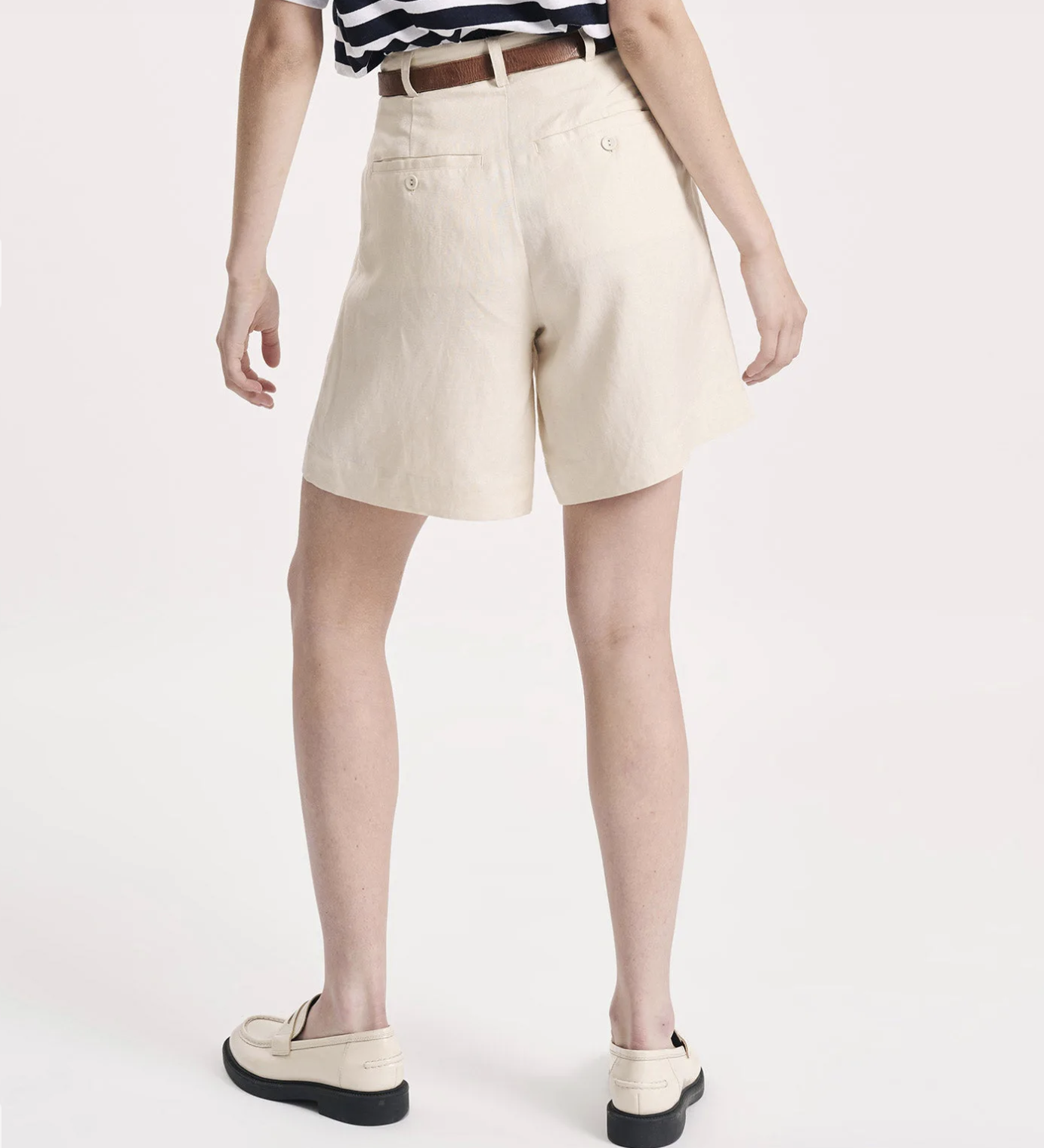 Horizon Linen Short - Biscuit