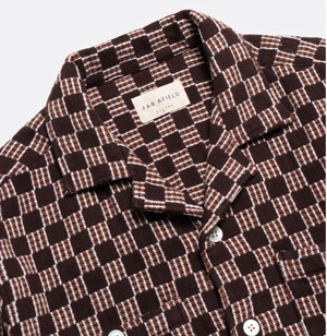 Hiro Shirt - Slate Brown Criss-Cross Check