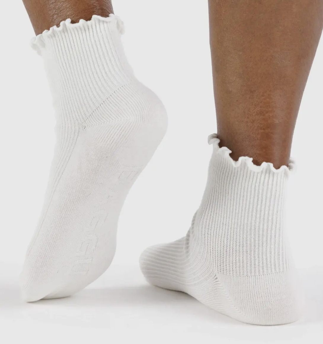 Lettuce Edge Socks - White