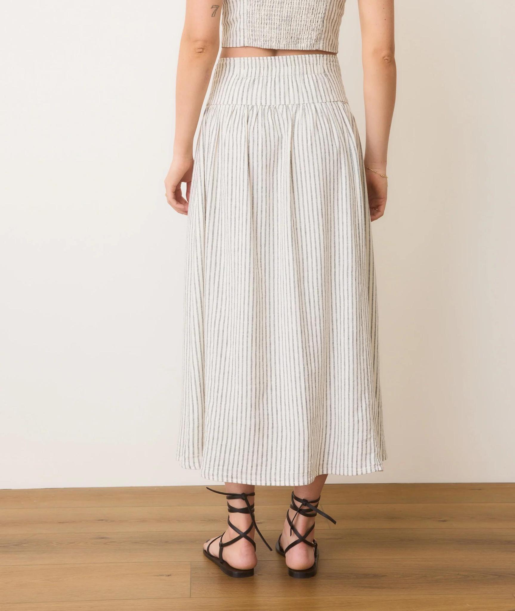 Jade Button Through Skirt