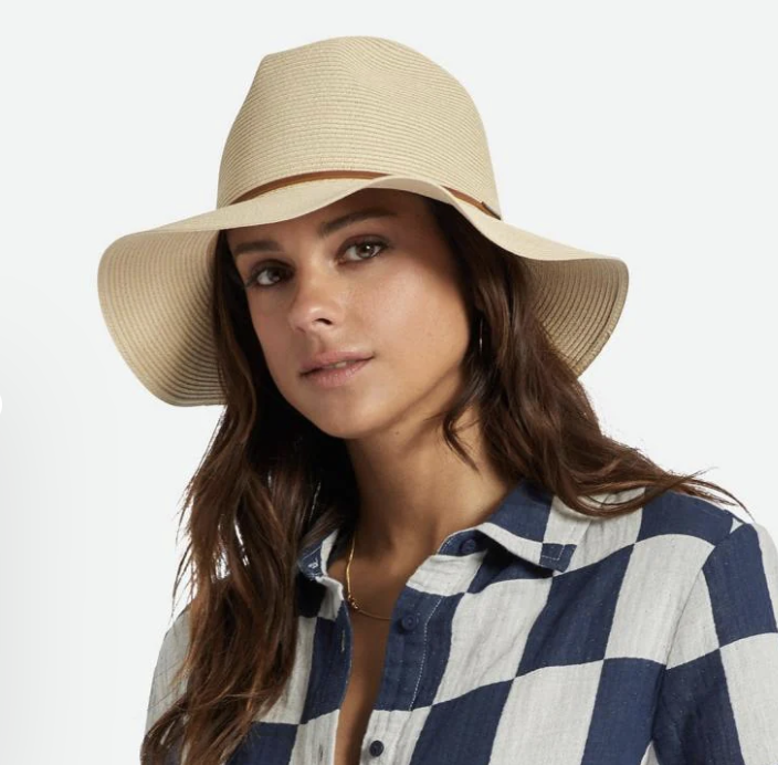 Wesley Straw Packable Fedora - Tan