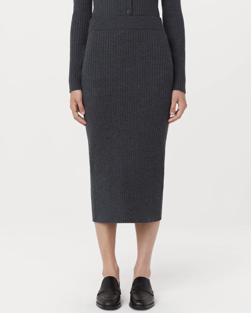 The Merino Sweater Skirt - Charcoal Grey