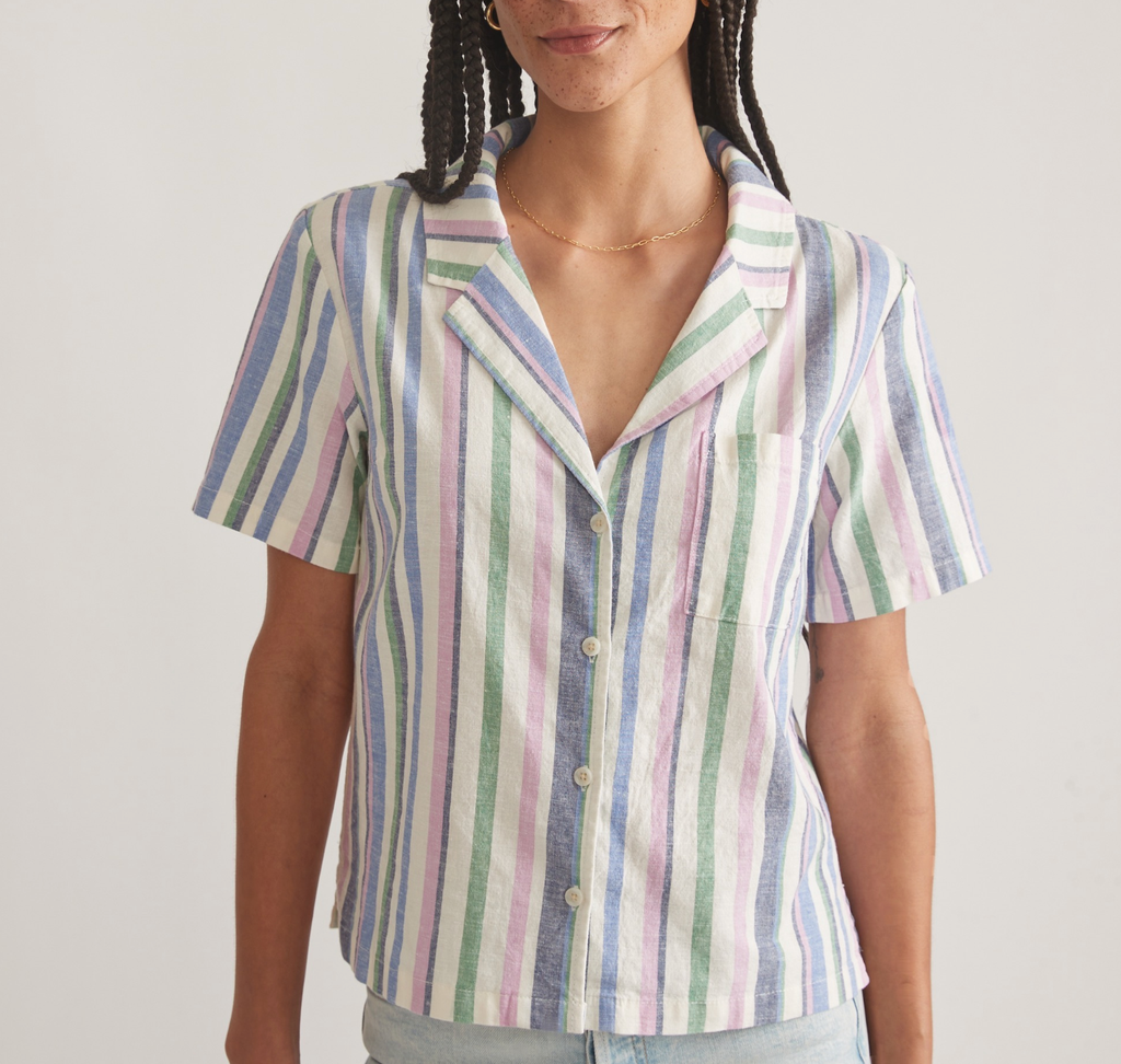 Lucy Resort Shirt - Cool Stripe