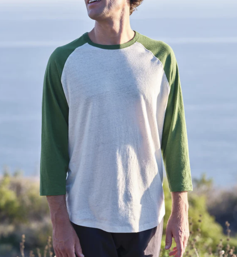 Hemp Baseball Tee - True Green