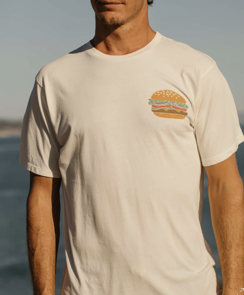 Cheeseburger Tee - Antique White