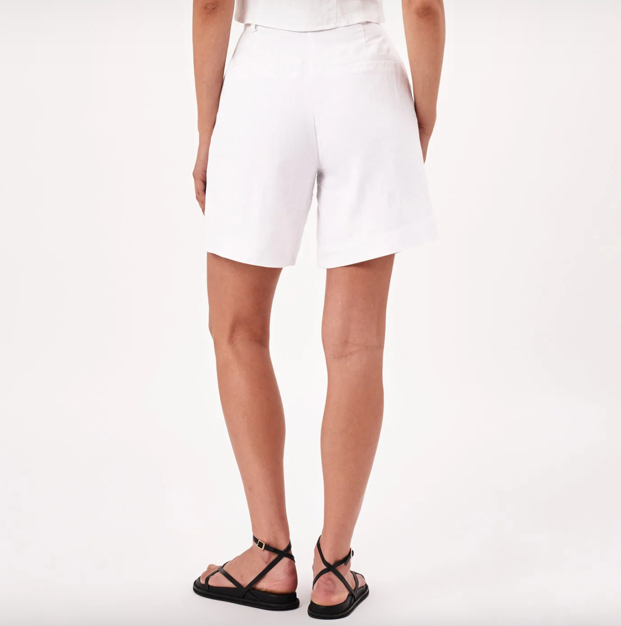 Horizon Linen Short - White