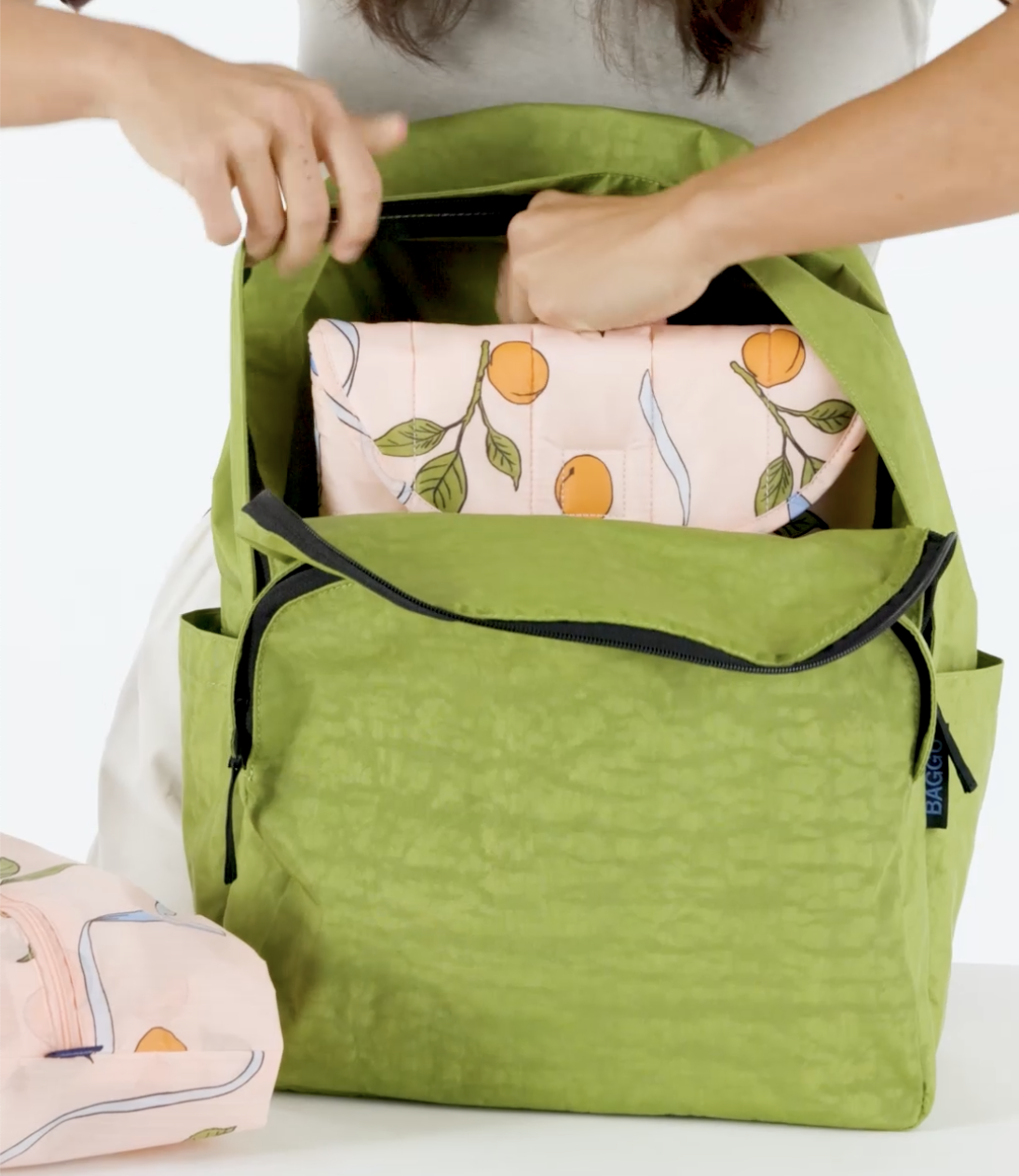 Large Nylon Backpack - Green Juice