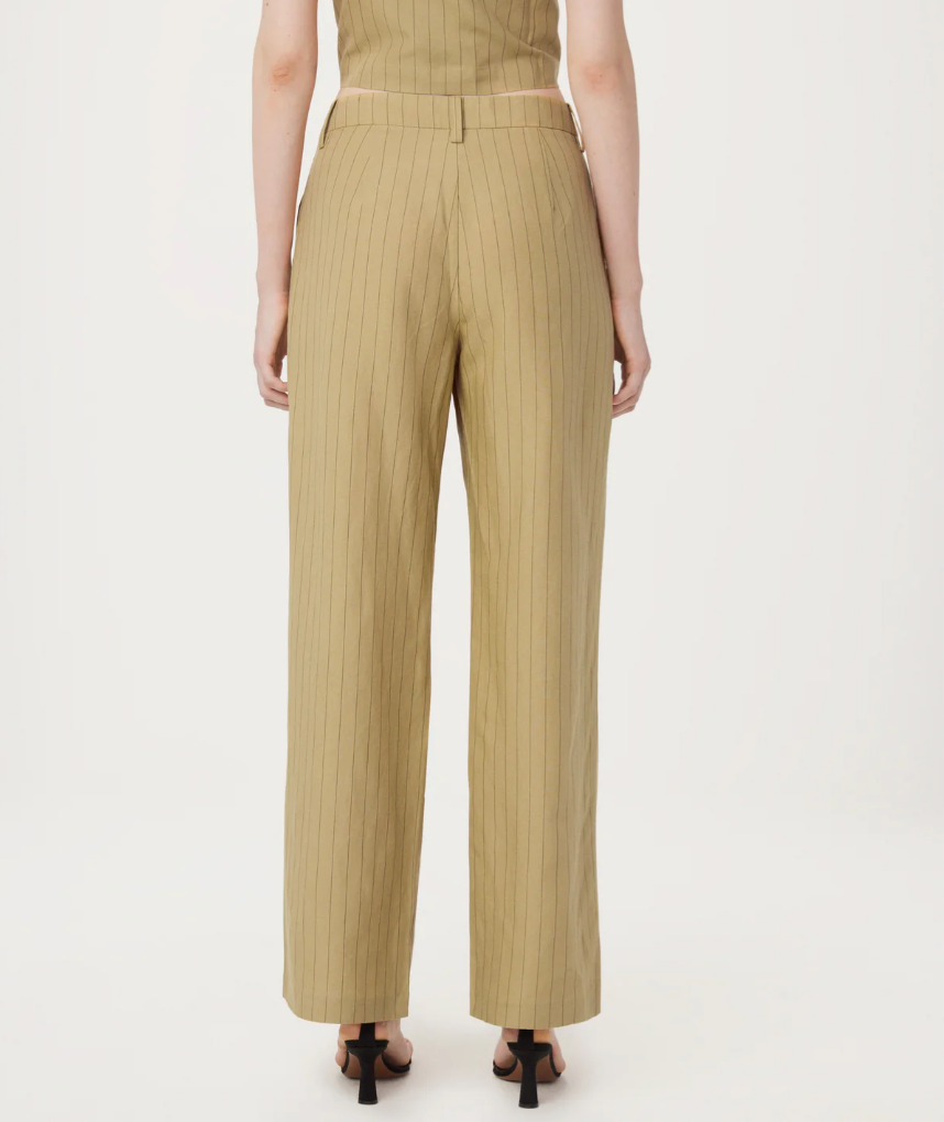 Annie Straight Loose Pant - Cream Yellow