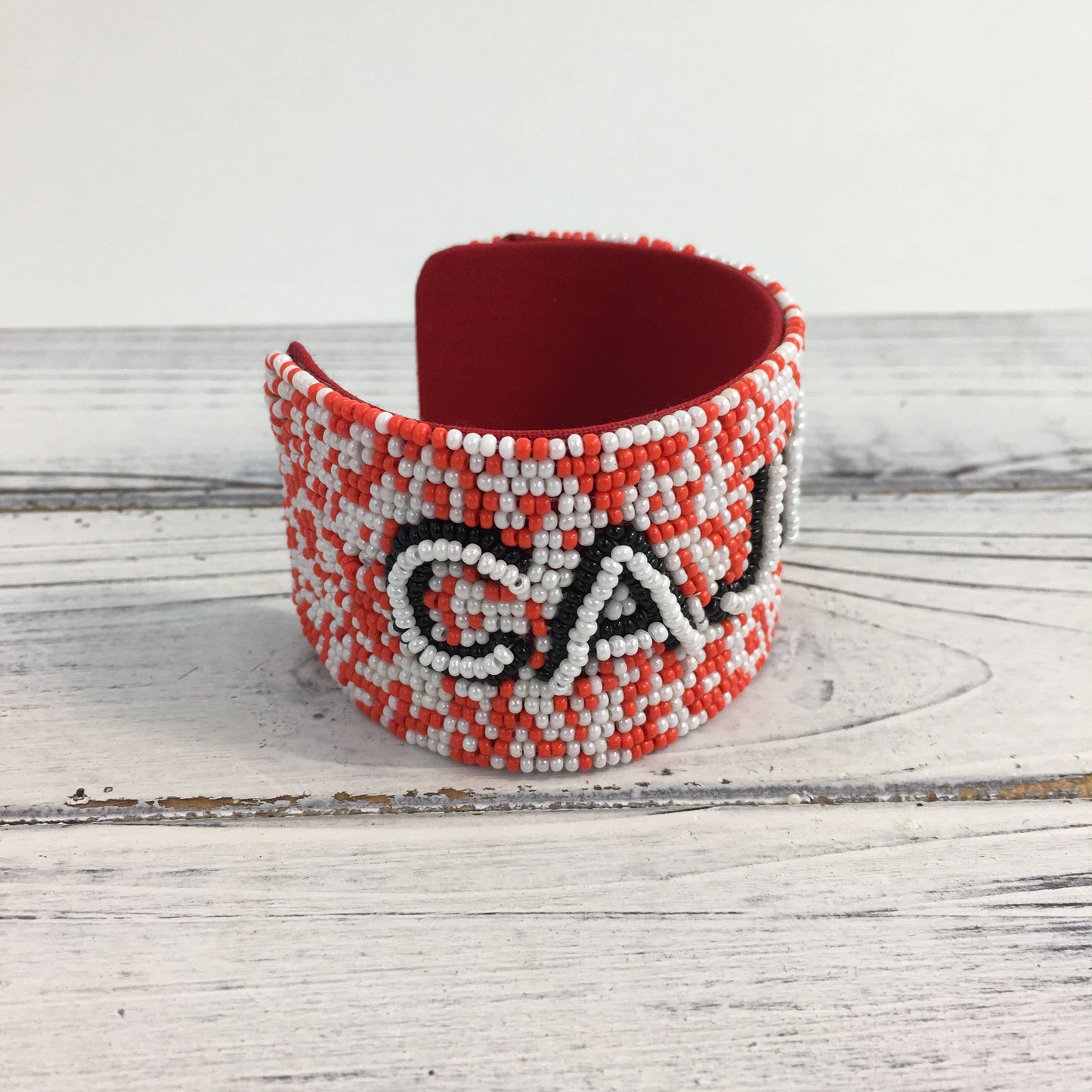 Beaded CAJUNS cuff bracelet