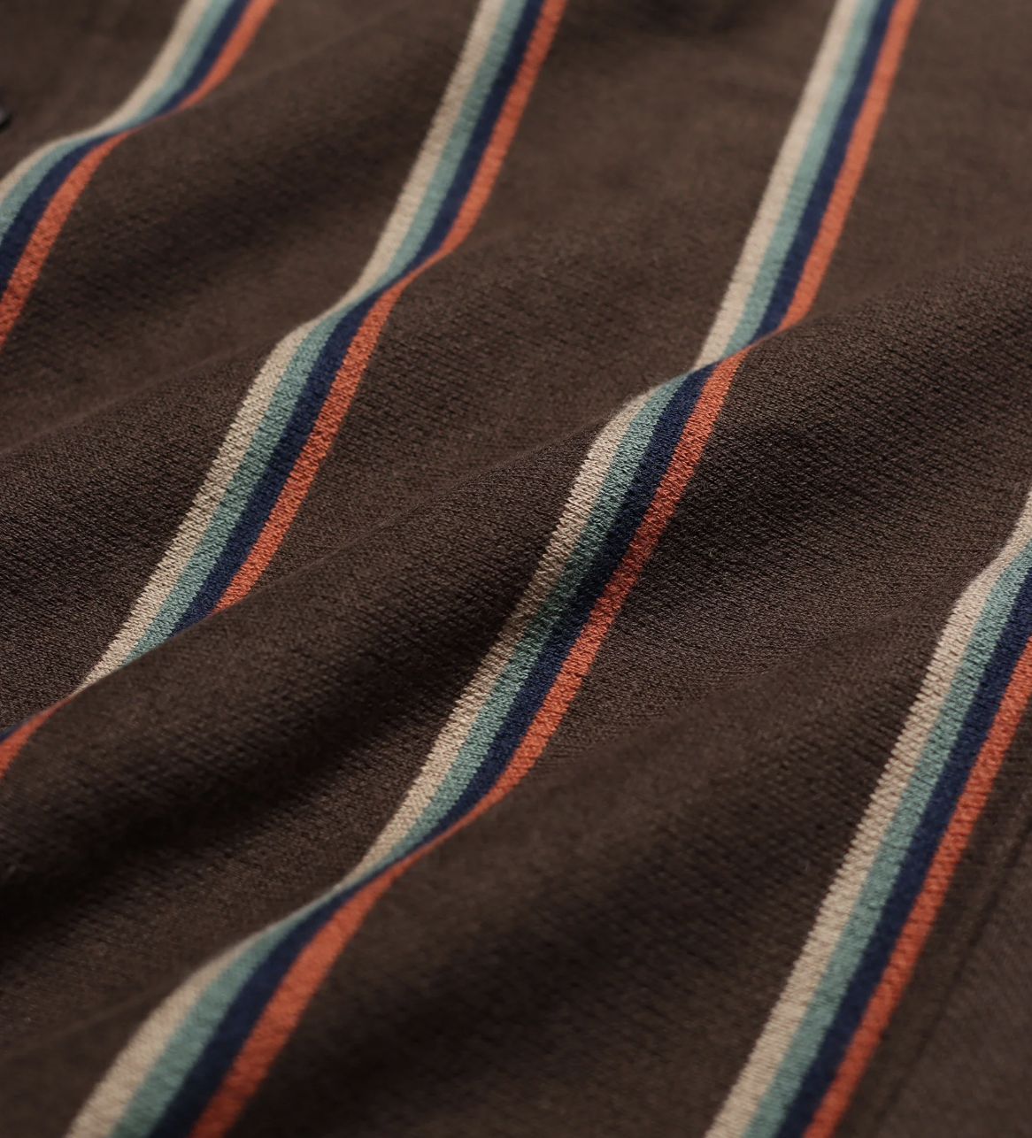 Zigger Cardigan - Slate Brown Kuki Stripe