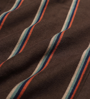 Zigger Cardigan - Slate Brown Kuki Stripe