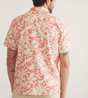 Stretch Selvage Resort Shirt - Abstract Coral