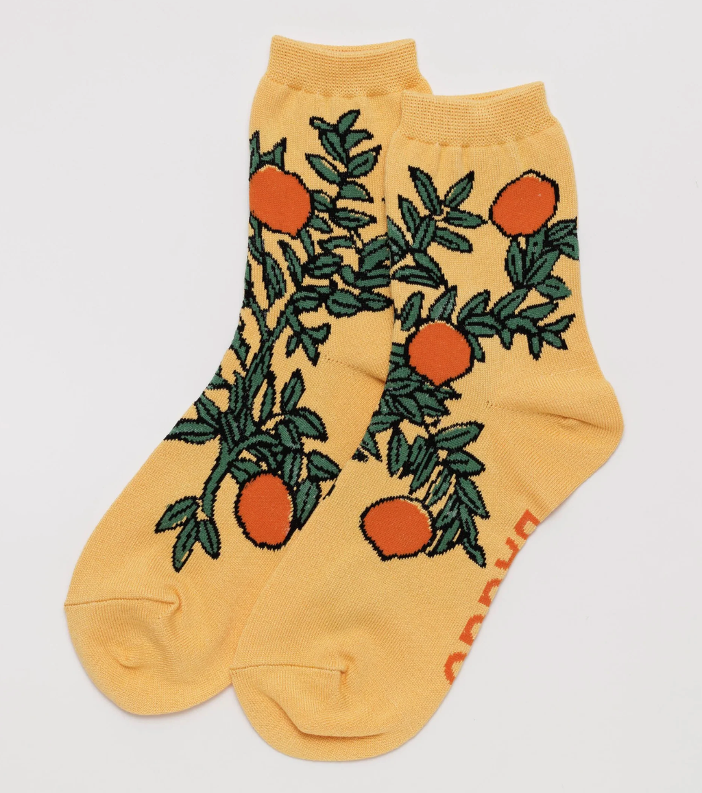 Crew Socks - Orange Tree