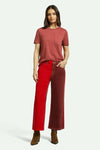 Margo Cropped 5 Pocket Pant - Cowhide/Mars Red Cord