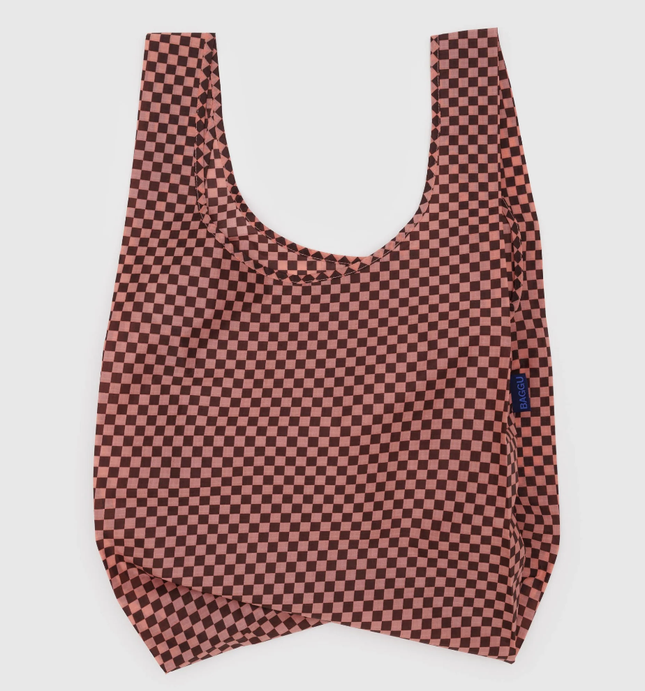 Standard Baggu - Pink Brown Check