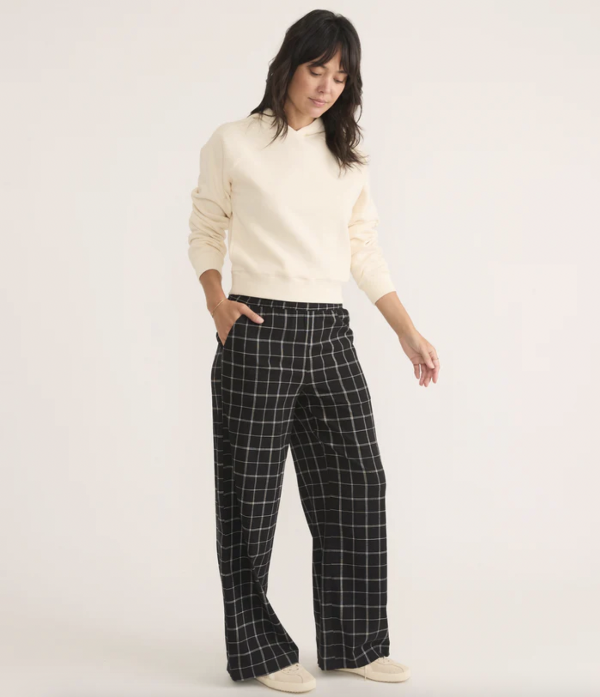 Allison Trouser - Black/White Check