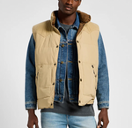 Reversible Western Puffer Vest - Sand/Brown