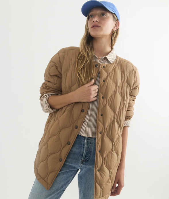 Calista Lightweight Quilted Jacket - Caramel