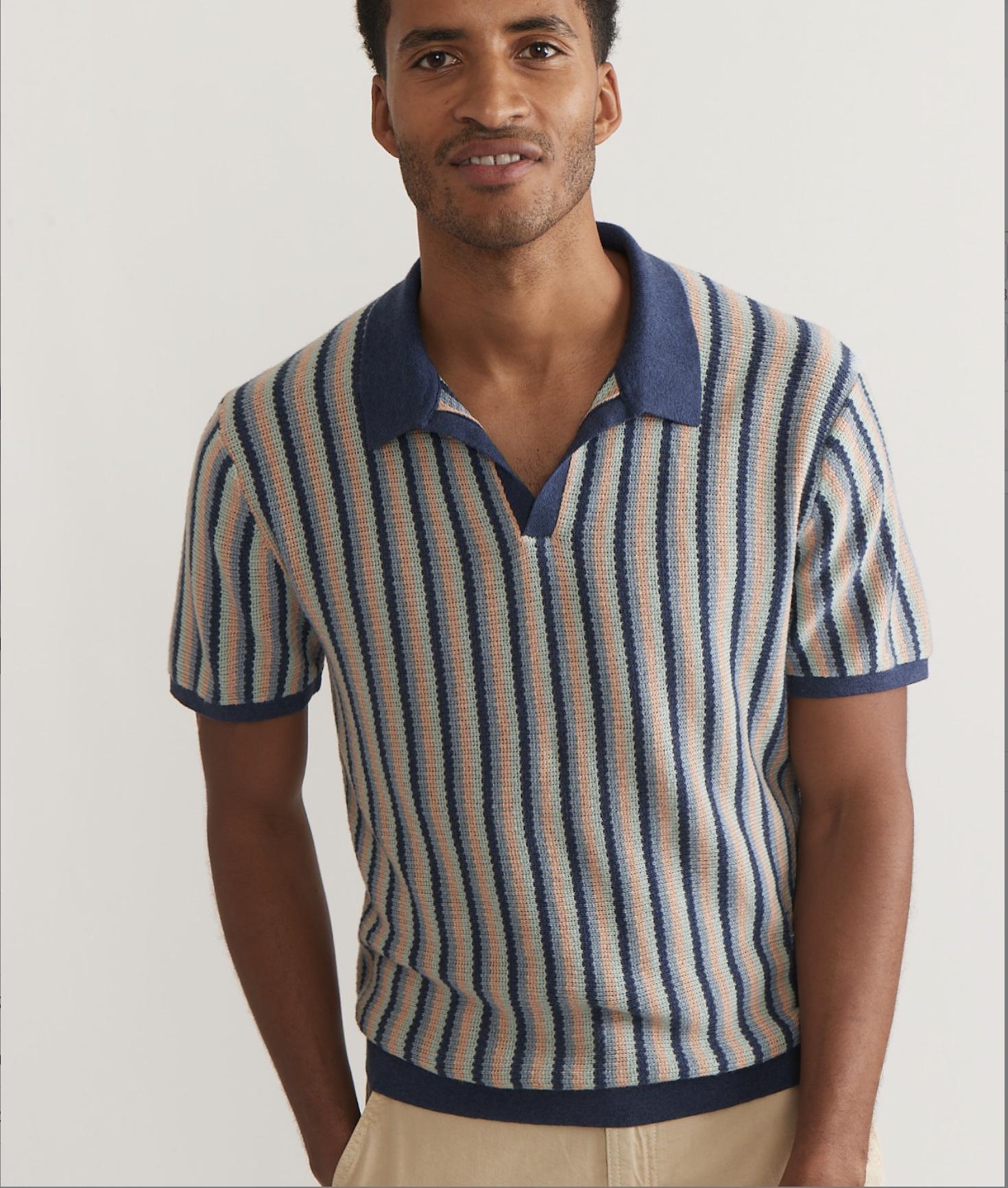 Liam Sweater Polo - Cool Multi Stripe