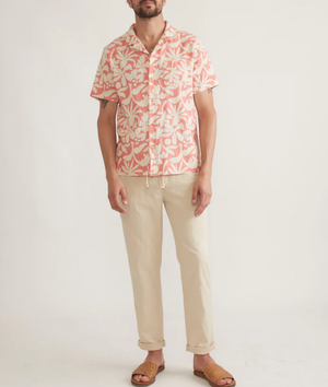 Stretch Selvage Resort Shirt - Abstract Coral