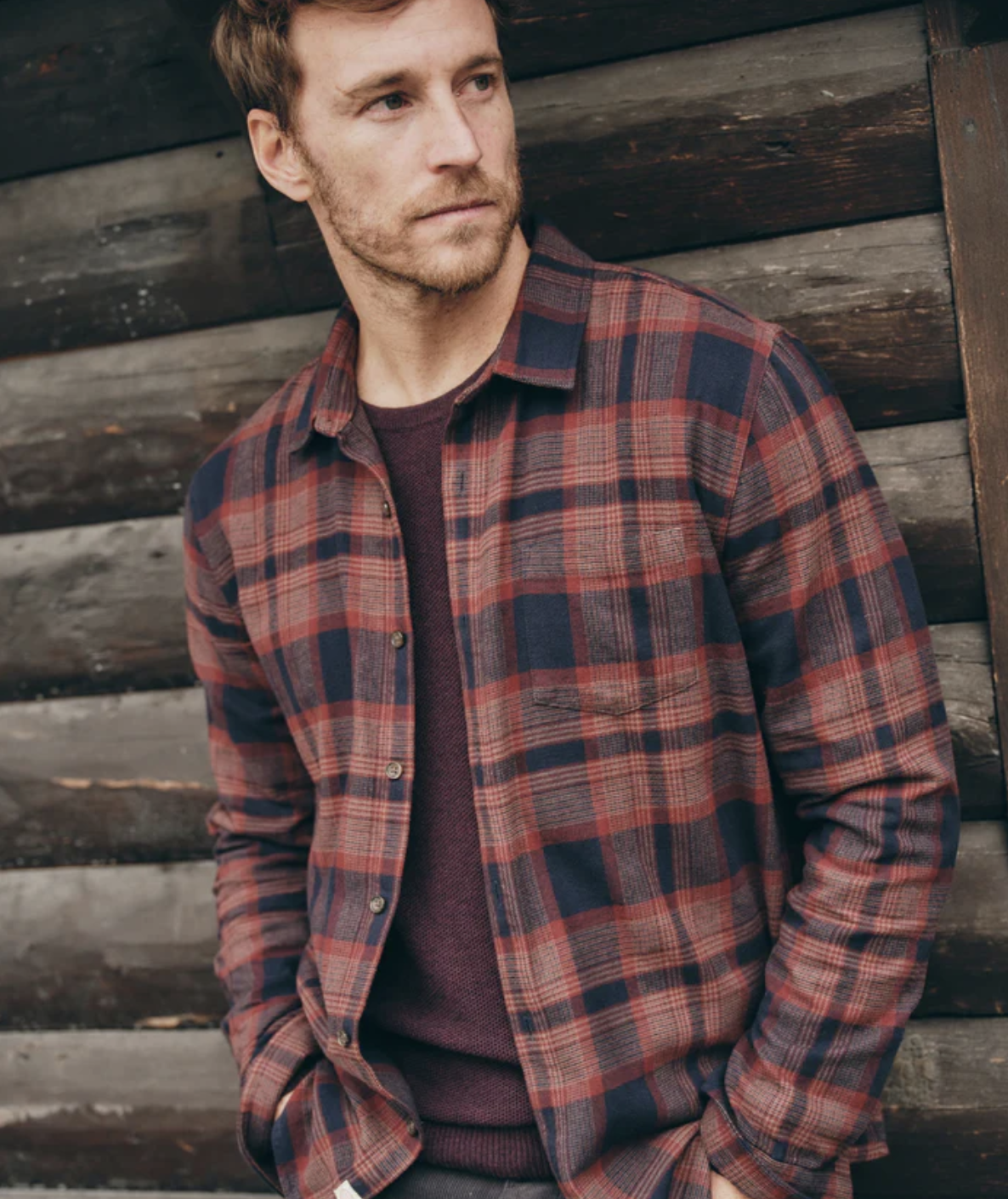 Tahoe Flannel Shirt - Navy/Warm Plaid